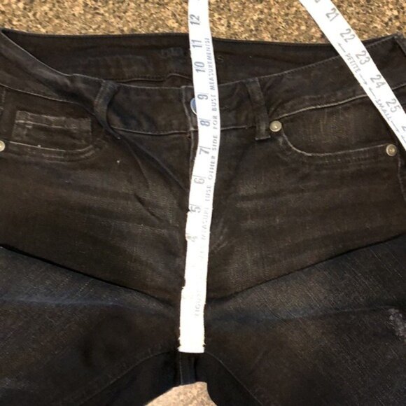 Maurices Distressed Black Jeans Womens Cotton Blend Medium Large - Picture 7 of 8